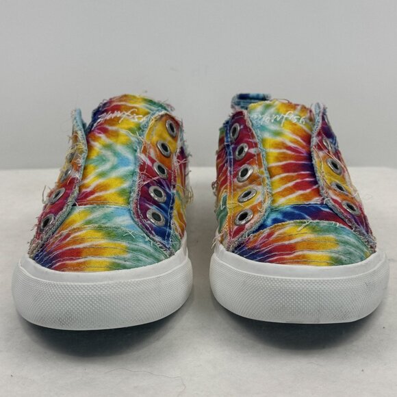 Blowfish Malibu Womens Size 8 Rainbow Tie Dye Play Sneakers Slip On Canvas - Picture 9 of 12